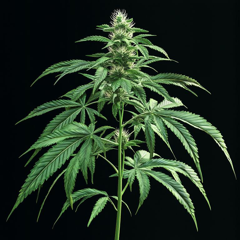 Blüte der Cannabis Pflanze Gorilla Glue vor schwarzen Hintergrund